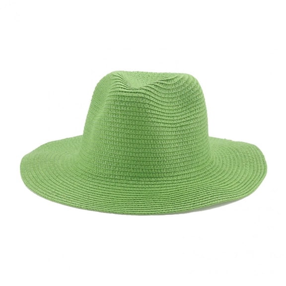 Vjnyvs Women's Straw Hat Summer Bowknot Beach Foldable Hats UV Protection UPF50+ Wide Brim Floppy