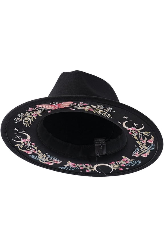 Womens Mens Fedora Hats Digital Printing Fedora Hat Roaring Jazz Cap Wide Brim Panama Black Explorer Hat Jazz Hat Classic Church Party Hat
