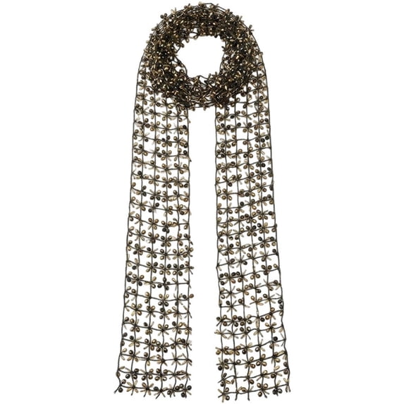 Vjnyvs Womens Sequins Neckerchief Sparkly Y2K Sequined Long Skinny Scarves for Party