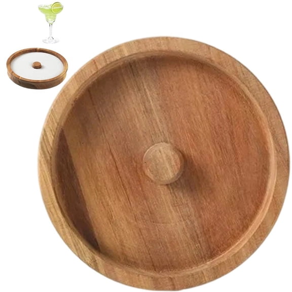 Vjnyvs Wooden Salt Rimmer, Bar Glass Rimmer Portable Bartender Tool for Cocktails