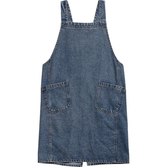 Vjnyvs Work Apron Unisex Denim Apron with Pocket Adjustable Denim Apron Multi Purpose Apron Durable Chef Apron for Cooking Baking Bbq Gardening