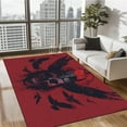 thumbnail image 1 of Vking Raven Skull Area Rug Rugs for Living Room Bedroom, Skull Rugs for Living Room Bedroom, Gothic Carpet, Washable Non Slip Soft Low Pile Indoor Area Rug & Room Decor, 1 of 7