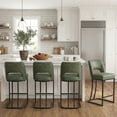 thumbnail image 1 of Usaint Modern C-Shaped Counter Stools Set of 4 Ergonomic Kitchen Bar Stools for Kitchen Island, Counter, Home,Green, 1 of 8