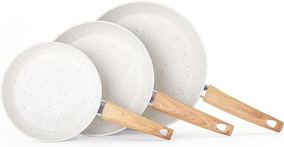 "Vkoocy Granite Kitchen Cookware Set 8"", 9.5"", 11"" NonStick Frying Pans, Suitable for All