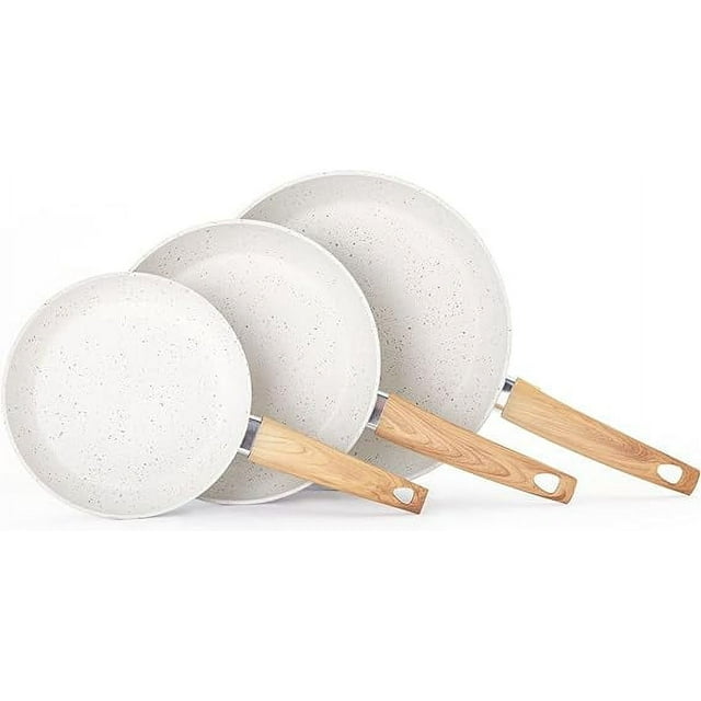 "Vkoocy Granite Kitchen Cookware Set 8"", 9.5"", 11"" NonStick Frying Pans, Suitable for All