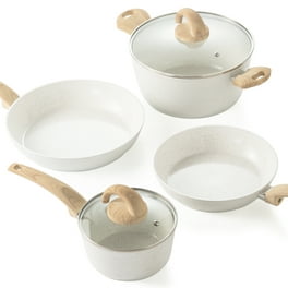 CAROTE Nonstick Pots and Pans Set, White Granite Induction Cookware Se –  Best Farmhouse & Garden