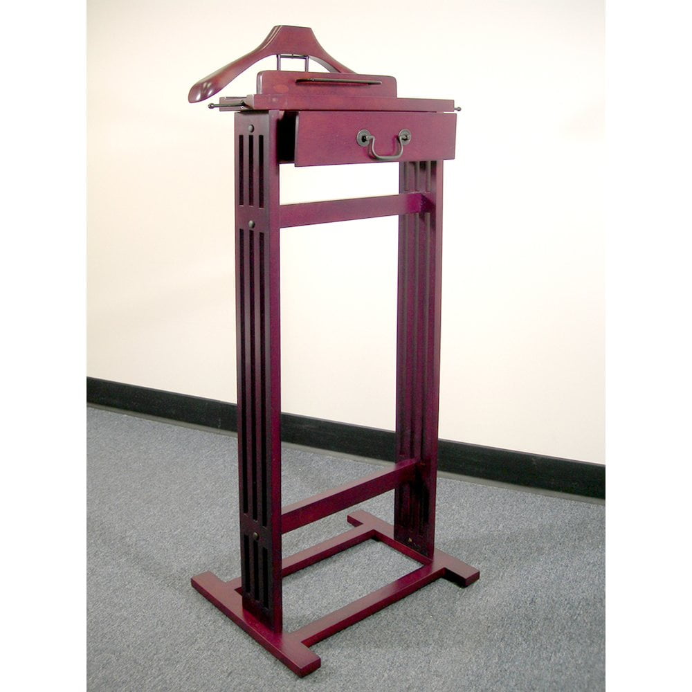 Dark Walnut Solid Wood Mission Wardrobe Valet Stand