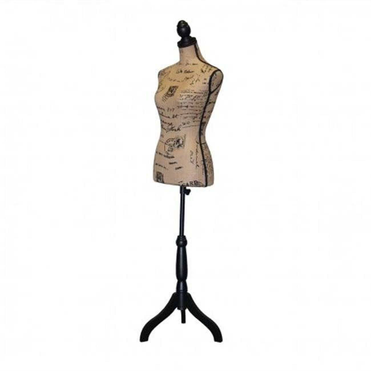 HWUNY Beige Female Mannequin Torso Body Manikin Dress Form with Black  Adjustable Tripod Stand