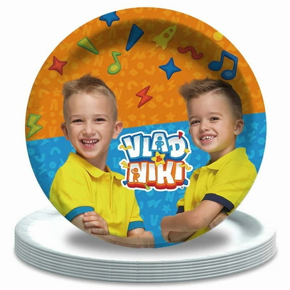 Vlad and Niki Paper Plates Birthday Decorations Party Supplies Tableware Disposable Dinnerware