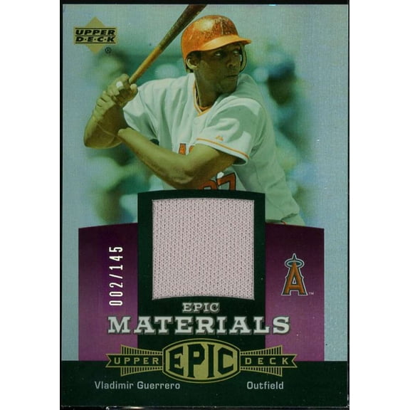 Vladimir Guerrero Card 2006 Upper Deck Epic Materials Dark Purple #VG2