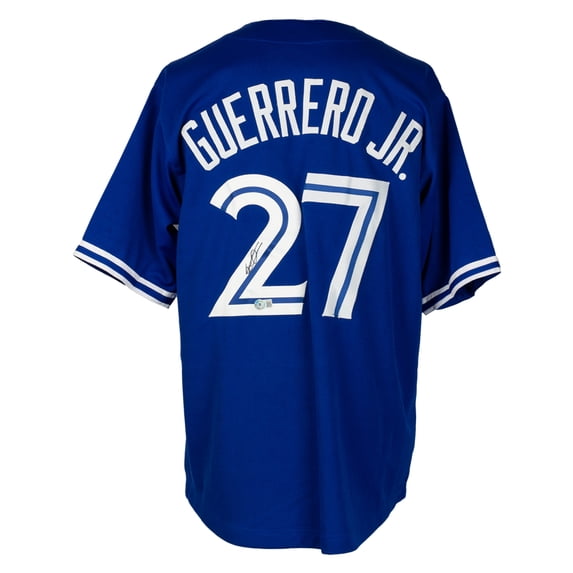Vladimir Guerrero Jr. Signed Blue Custom Baseball Jersey BAS