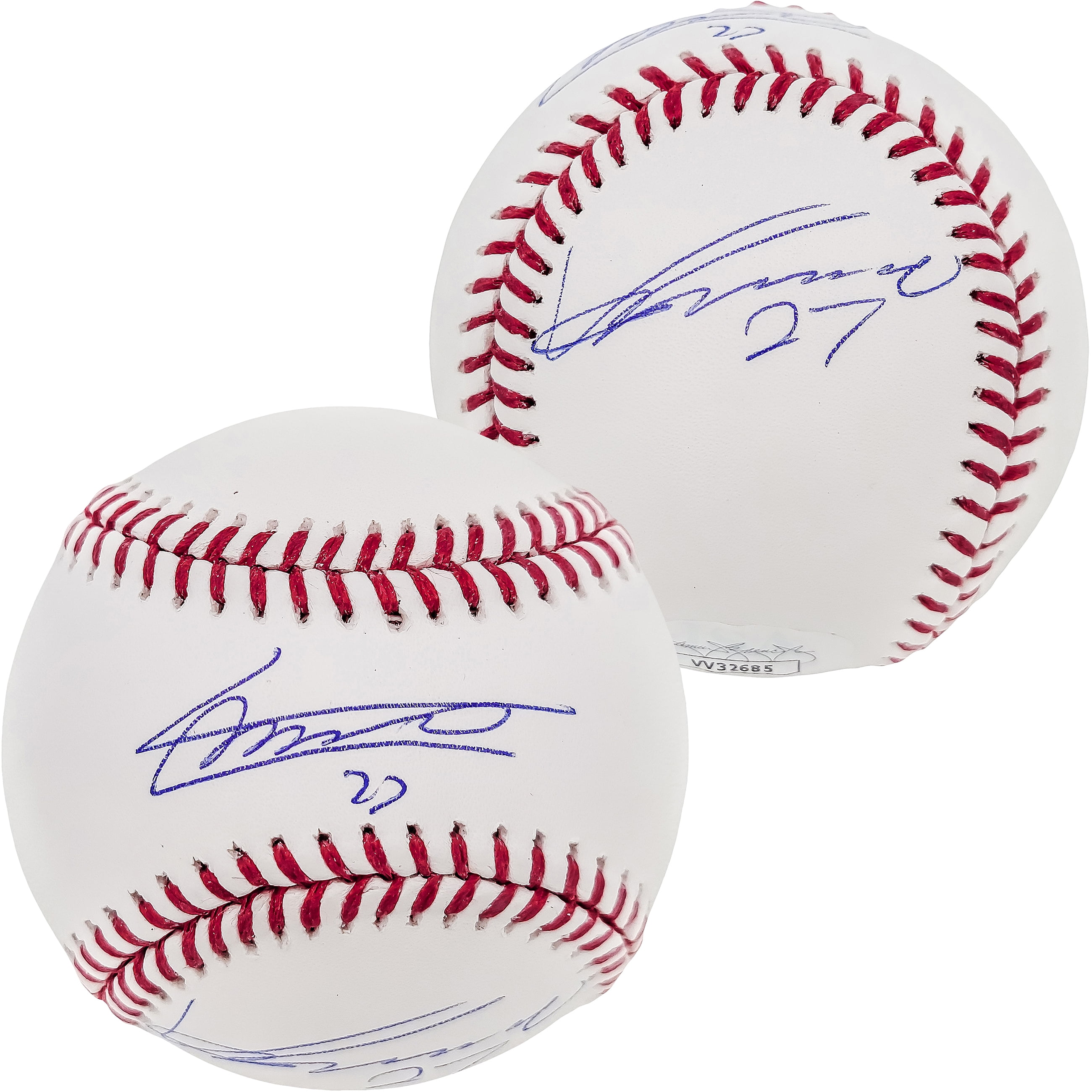 Vladimir Guerrero Jr. & Vladimir Guerrero Sr. Autographed Official MLB
