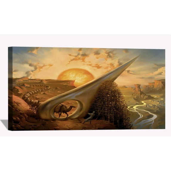 Vladimir Kush Eye Of The Needle Wall Art Large Framed Painting Dali Style Canvas Art For Bedroom Livingroom Office Ready to Hang
