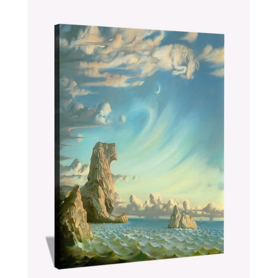 Vladimir Kush I Saved My Soul Wall Art Large Framed Painting Dali Style Canvas Art For Bedroom Livingroom Office Ready to Hang