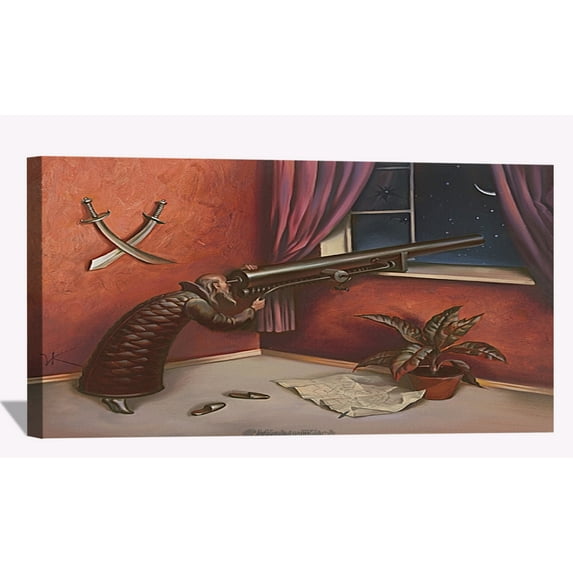 Vladimir Kush Star Target Wall Art Large Framed Painting Dali Style Canvas Art For Bedroom Livingroom Office Ready to Hang