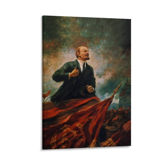 Vladimir Lenin Poster Painting On Canvas Wall Art Poster Scroll Picture Print Living Room Walls Decor Home Posters 20x30inch(50x75cm)