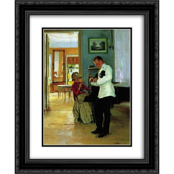 Vladimir Makovsky 2x Matted 20x24 Black Ornate Framed Art Print 'Declaration of Love'