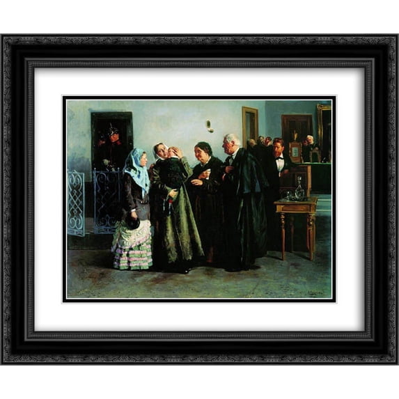 Vladimir Makovsky 2x Matted 24x20 Black Ornate Framed Art Print 'Verdict'