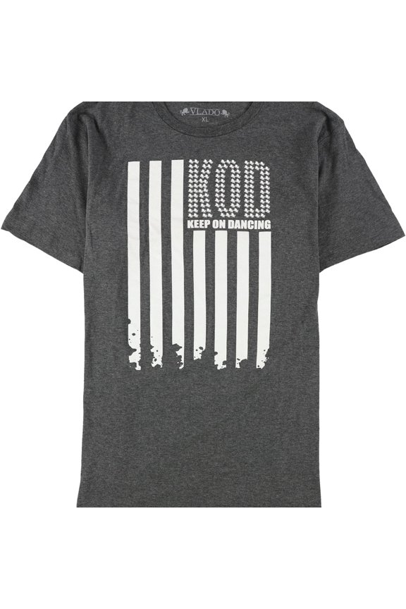 Mens Keep On Dancing Graphic T-Shirt, Grey, X-Large