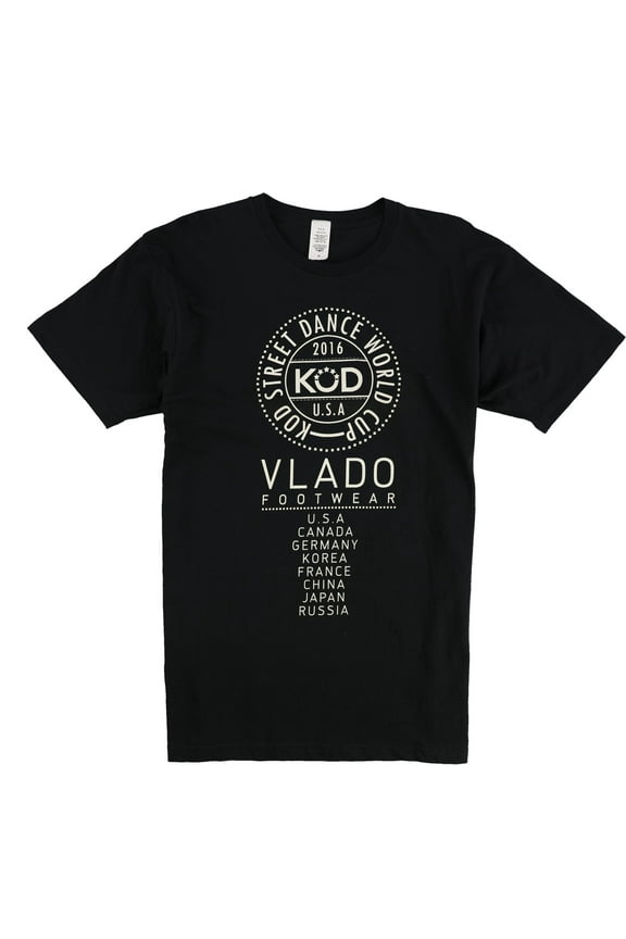 Mens Kod Street Dance World Cup Graphic T-Shirt, Black, Medium