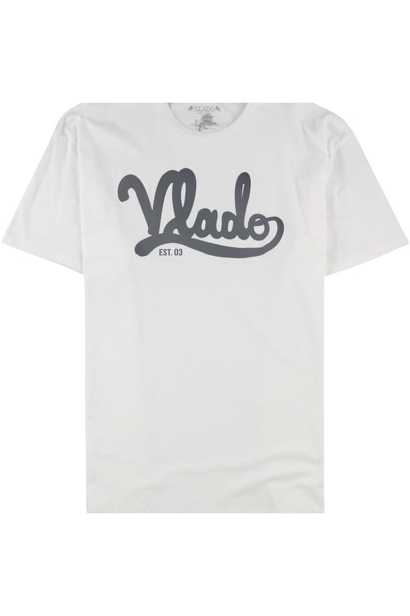 Mens Large Logo Graphic T-Shirt, White, X-Large