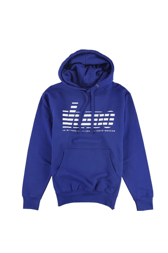 Mens Lined Logo Hoodie Sweatshirt, Blue, Medium