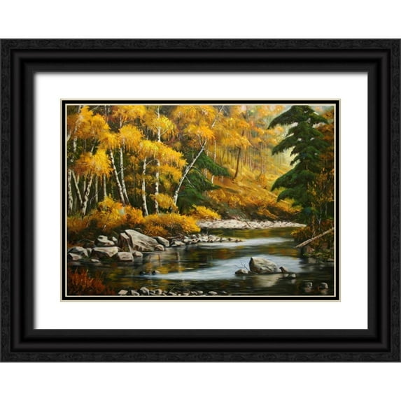 Vlagyislav, Najgyonov 18x14 Black Ornate Wood Framed with Double Matting Museum Art Print Titled - Prishla Oseny