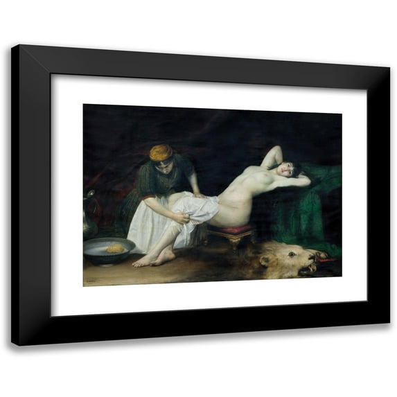 Vlaho Bukovac 24x18 Black Modern Framed Museum Art Print Titled - The Great Iza