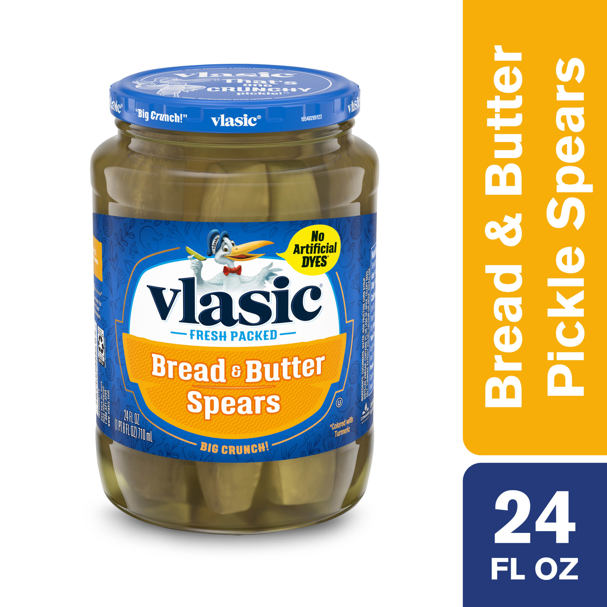 Vlasic Bread & Butter Pickles, Sweet Pickle Spears, 24 fl oz Jar - image 1 of 8