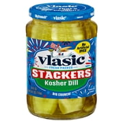Vlasic Stackers Kosher Dill Pickles, Keto Friendly, 24 fl. oz.