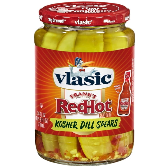 Vlasic Frank's Red Hot Flavored Kosher Dill Spears, 24 oz (Pack of 2)