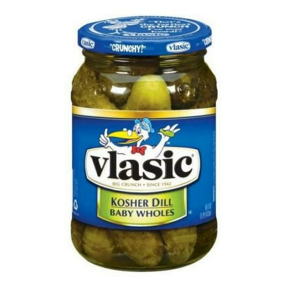 Vlasic Kosher Baby Whole Dill Pickle, 16 Ounce -- 12 Case