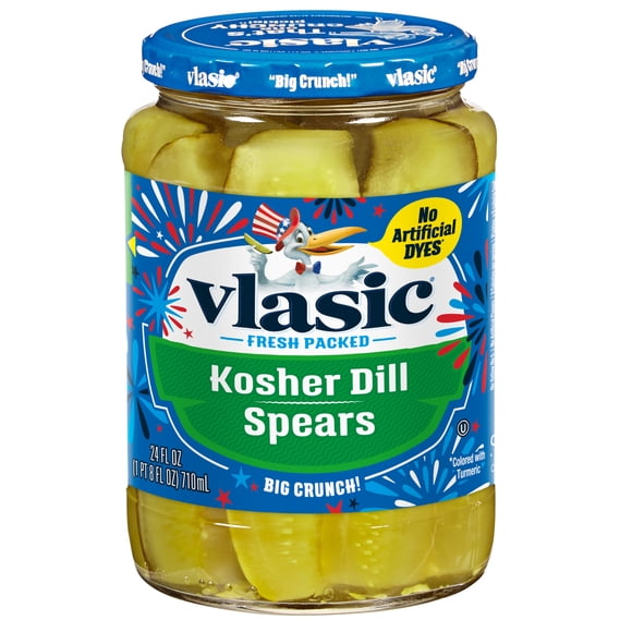 Vlasic Kosher Dill Pickle Spears, Keto Friendly, 24 fl. oz.