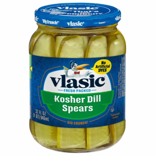 Vlasic Kosher Keto Friendly Dill Pickle Spears 32 OZA - Pack of 2