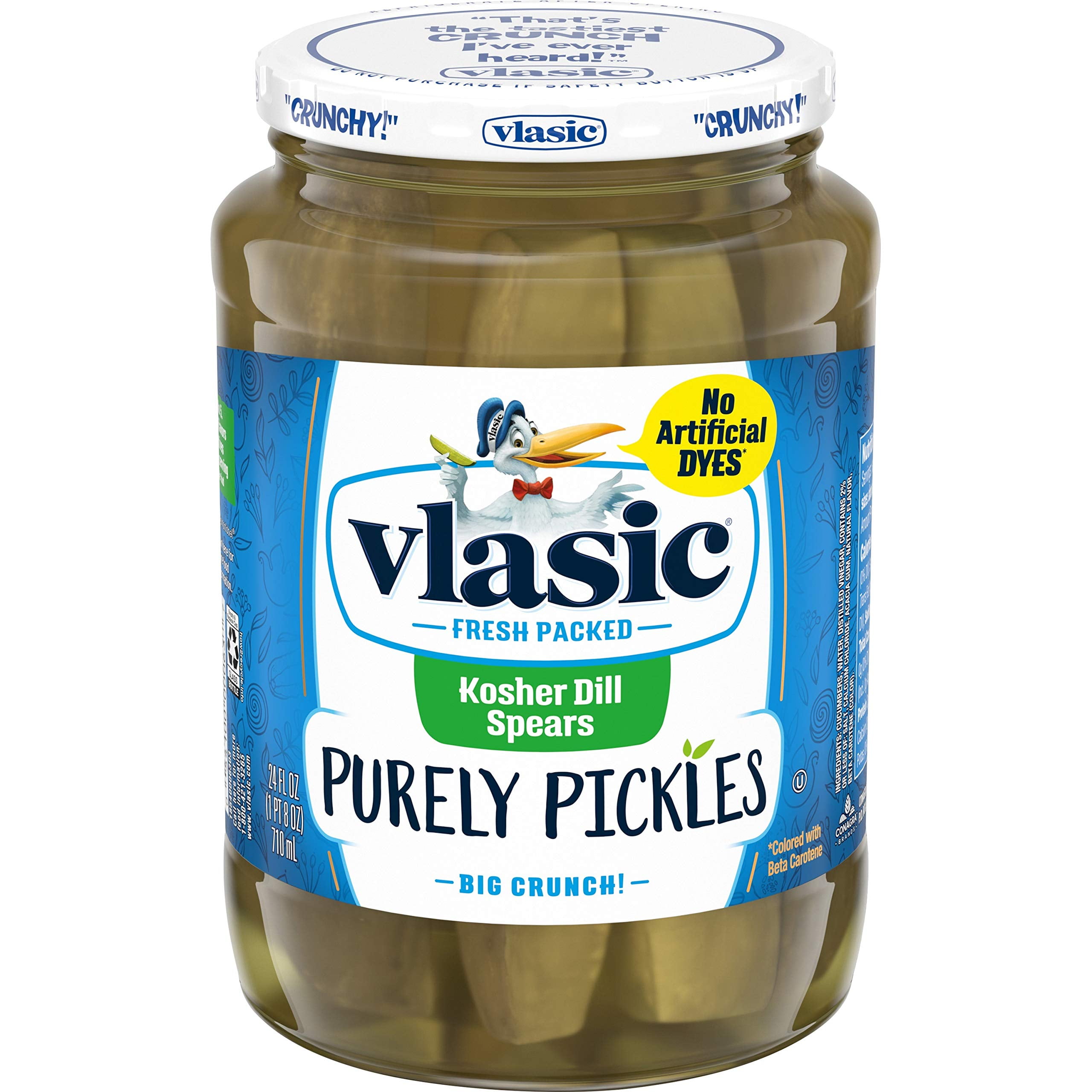 Vlasic Kosher Purely Pickle Kosher Dill Spears, 24 Oz