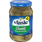 Vlasic Ovals Hamburger Dill Chip, 16 Ounce -- 12 per Case.