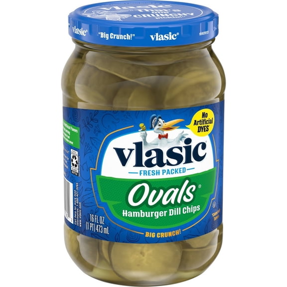 Vlasic Ovals Hamburger Dill Chips (Pack of 12)