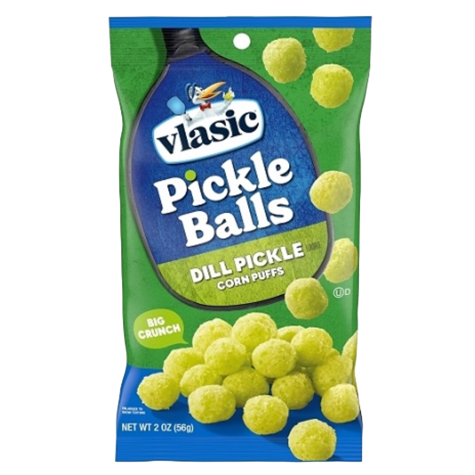 Vlasic Pickle Balls, Delicious Dill Pickle Flavored Corn Puffs, Fresh 2 Oz. (Box Of 1)