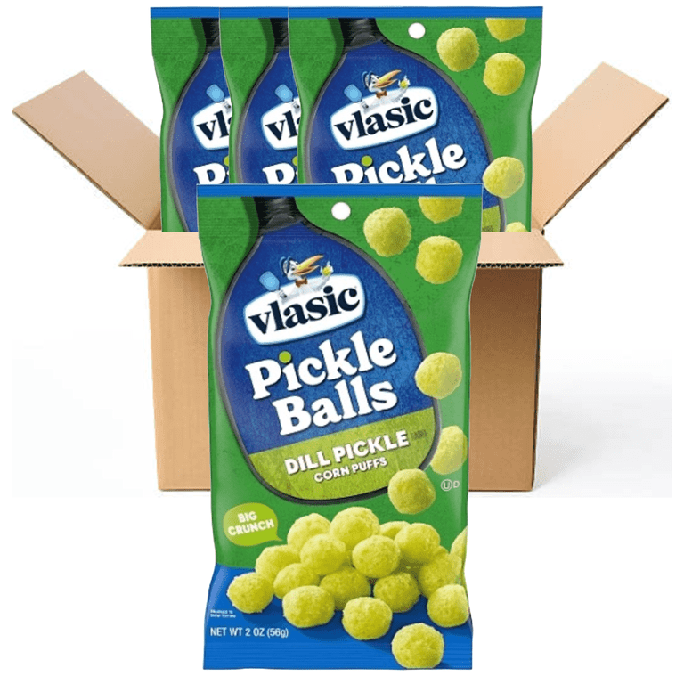 Vlasic Pickle Balls, Dill Pickle Flavored Corn Puffs, Crunchy