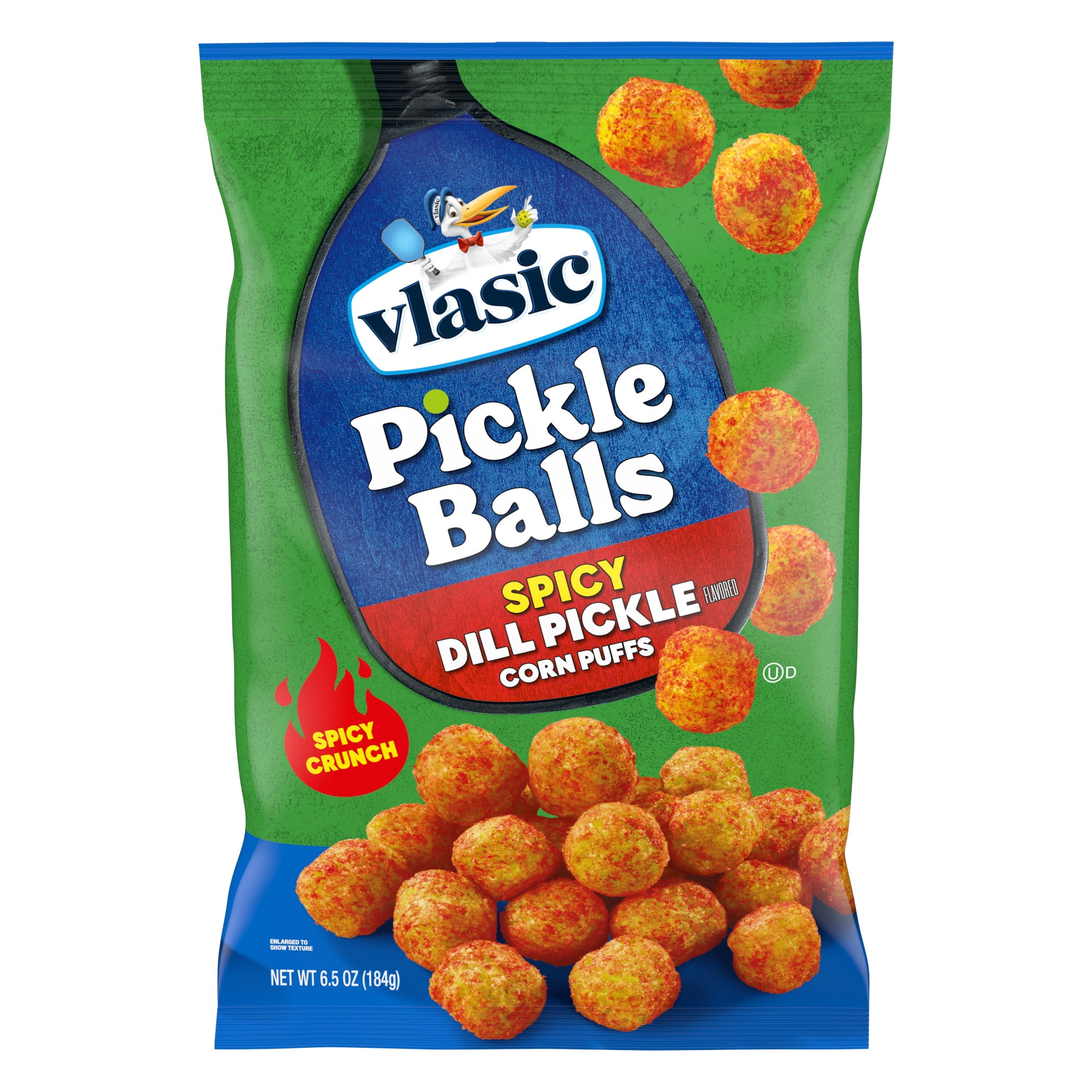 Vlasic Pickle Balls, Spicy Dill Pickle Flavored Corn Puffs, 6.5 oz