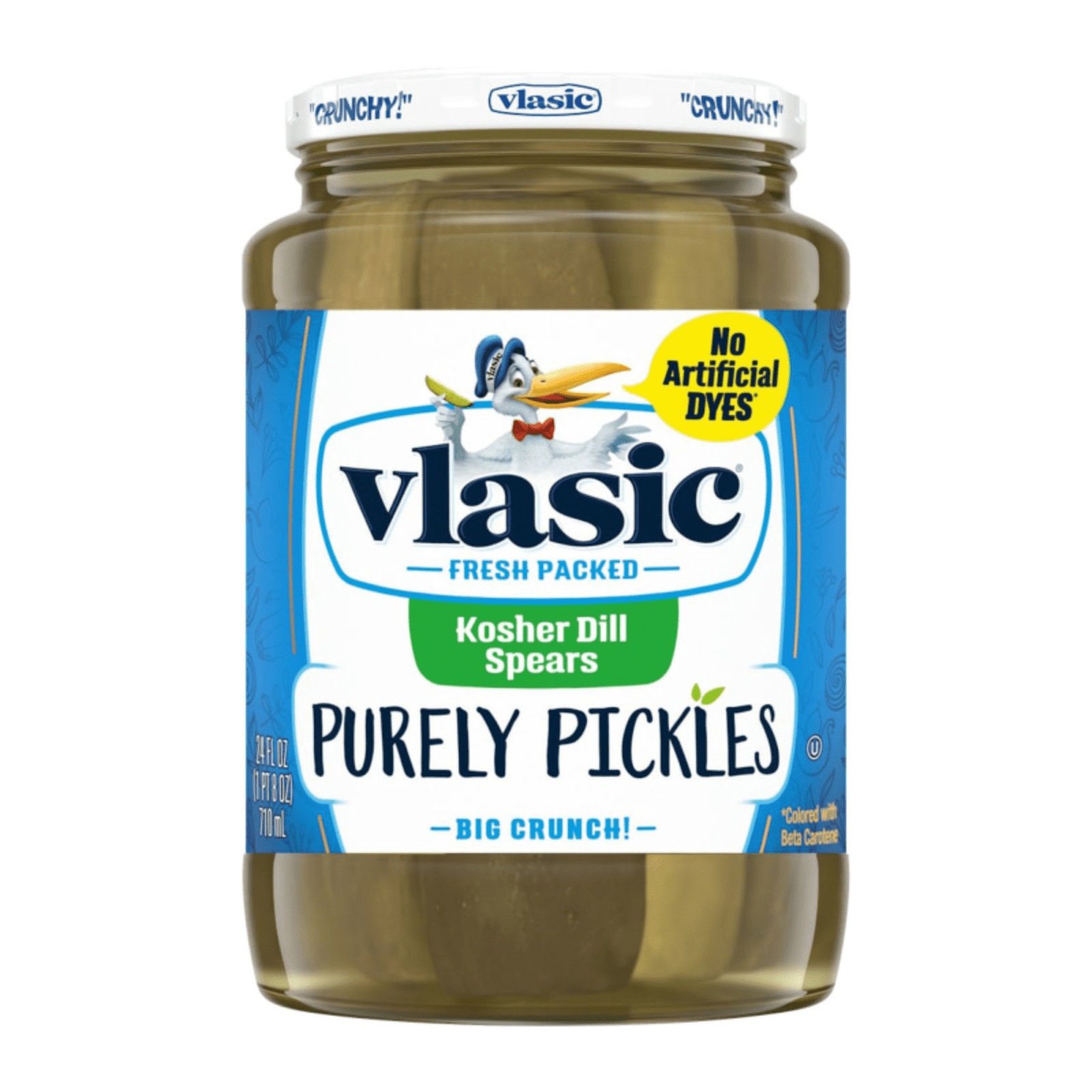 Vlasic Purely Pickles Kosher Dill Pickle Spears, Keto Friendly, 24 oz