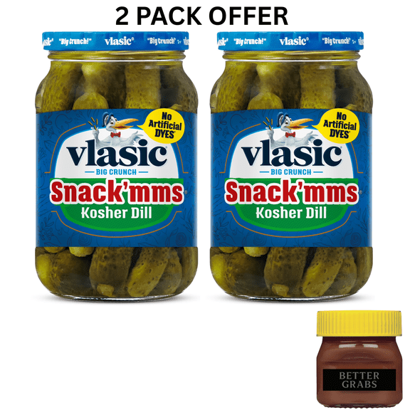 Vlasic Snack'mms Kosher Dill Mini Pickles, Keto Friendly