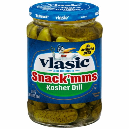 Vlasic Snack'mms Kosher Pickles Dill minis 24 OZA - Pack of 2