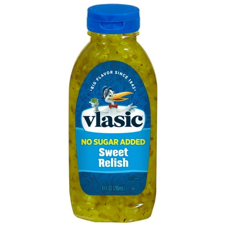 Vlassic No Sugar Added Sweet Relish, 9 fl. oz. bottle