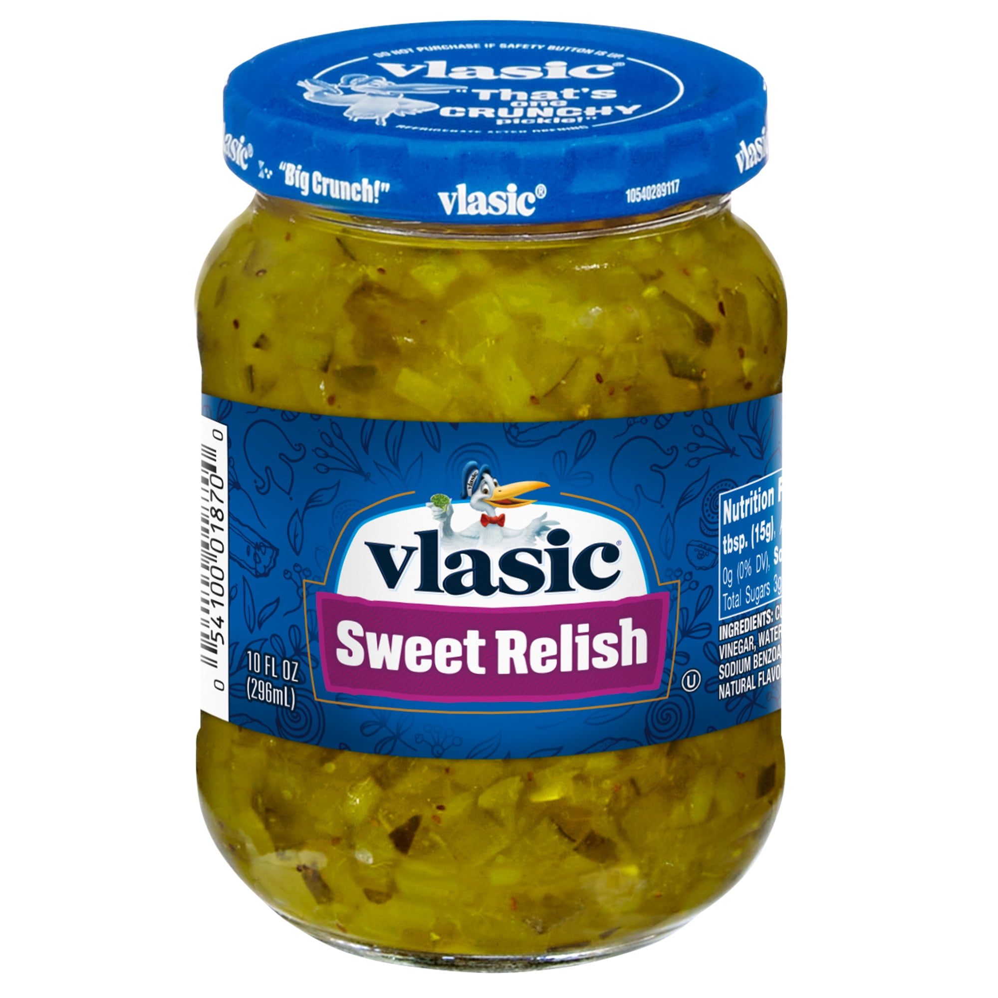 Vlasic Kosher Sweet Pickle Relish 10 fl oz, Hamburger and Hot Dog Relish, Keto Friendly