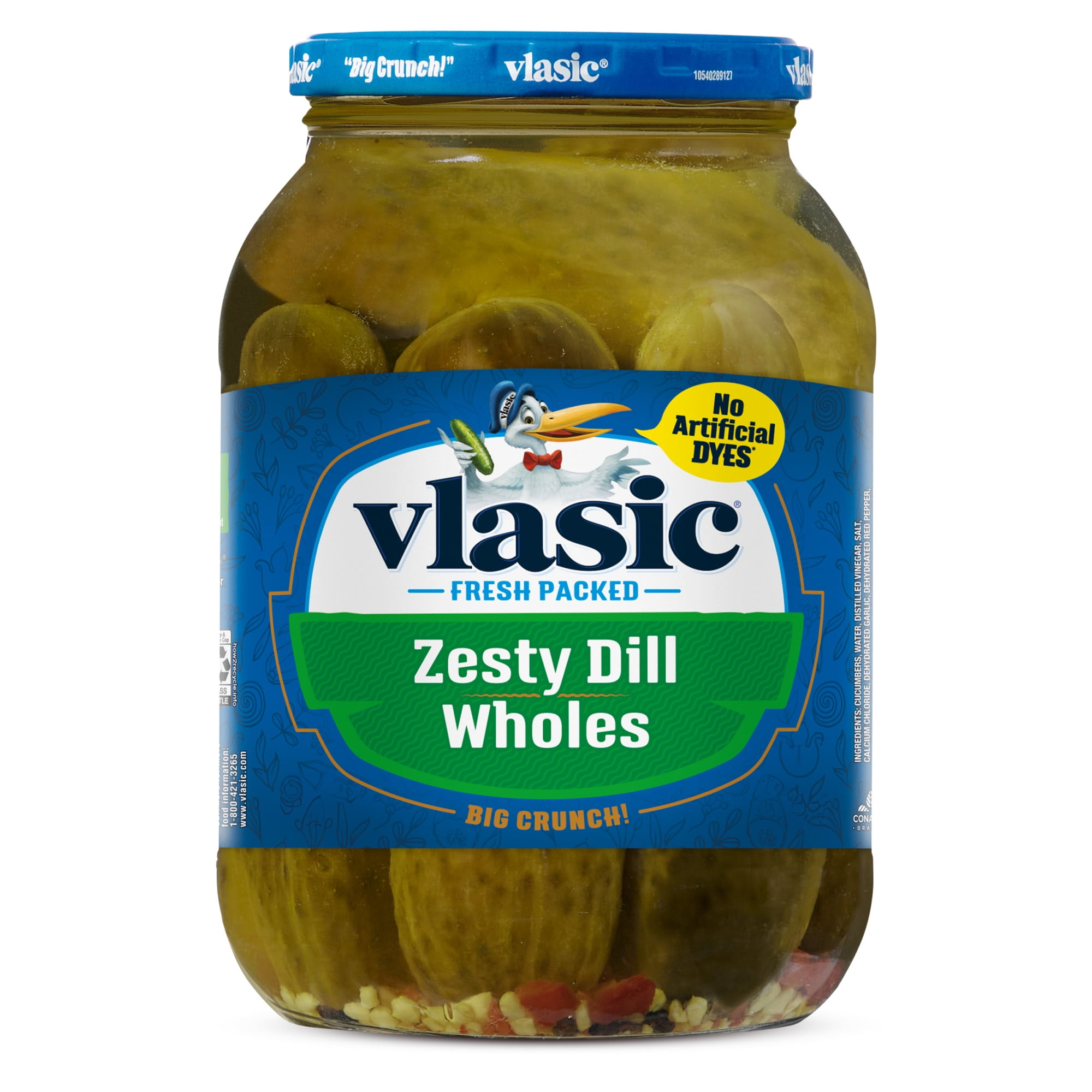 Vlasic Zesty Dill Pickles, Dill Pickle Spears, 46 fl oz Jar