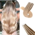 thumbnail image 1 of Vlasy Mini Tape in Hair Extensions Human 22inches Hair Straight 100% Human Hair Tape for Hair Extensions  for Women 16PCS/Pack #T8/24+60, 1 of 7