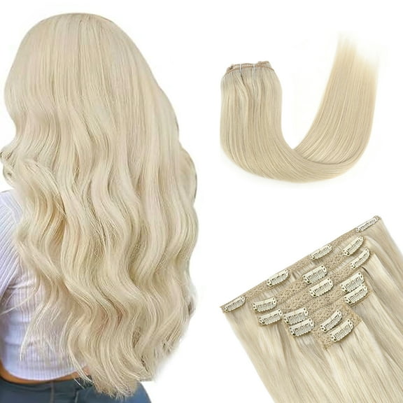 Vlasy Straight Clip In Hair Extensions 14inches Real Human Hair 7Pcs Clip In Grer4# Human Hair Extensions