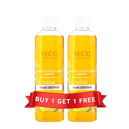 Vlcc Dandruff Care & Control Shampoo - B1G1-350Ml X 2 (700Ml) | Anti-Dandruff Shampoo | Scalp Health, Deep Scalp Cleaning | With Orange & Lemon Oil.