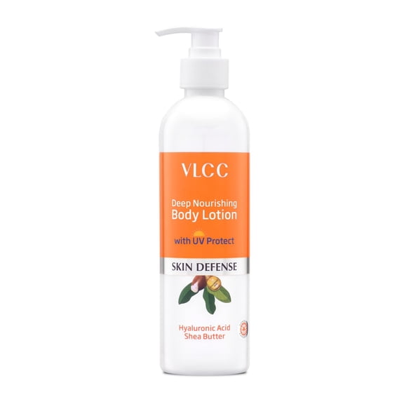 Vlcc Deep Nourishing Body Lotion With Uv Protect - 350Ml | Hyaluronic Acid & Shea Butter | Uv Protection | Winter Skin Protection | Intense Moisturization & Nourishment